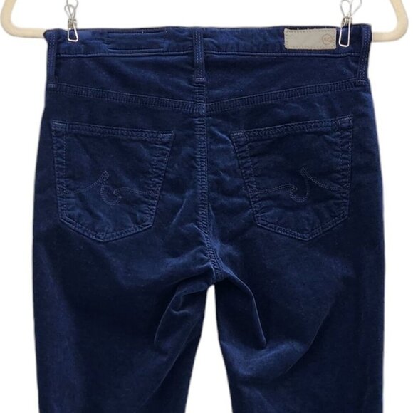 Adriano Goldschmied Anthropologie The Stevie Ankle Slim Straight Velvet Pants 25 - Picture 4 of 8